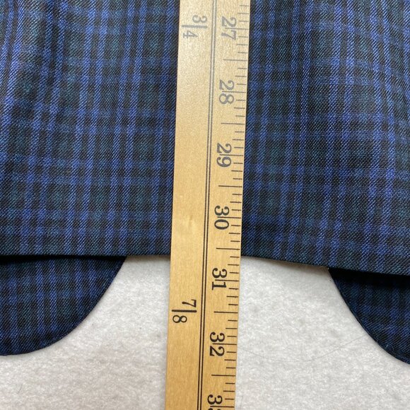 Samuelsohn Sport Coat Mens 44 Tall Blue Check Ermenegildo Zegna Fabric Jacket - Picture 14 of 14